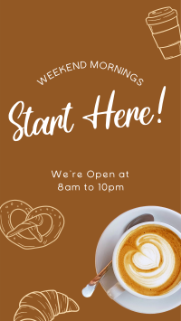 Minimalist Coffee Hours TikTok Video Image Preview