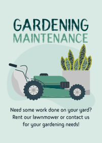 Garden Lawnmower Poster Image Preview
