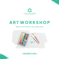 Art Class Workshop Instagram Post Design