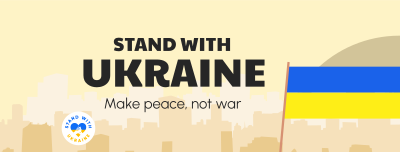 Stand With Ukraine Banner Facebook cover Image Preview