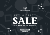 Art Supply Clearance Postcard Design