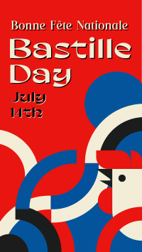 Bastille Day Geometric YouTube short Image Preview