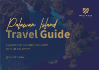Palawan Travel Guide Postcard Design