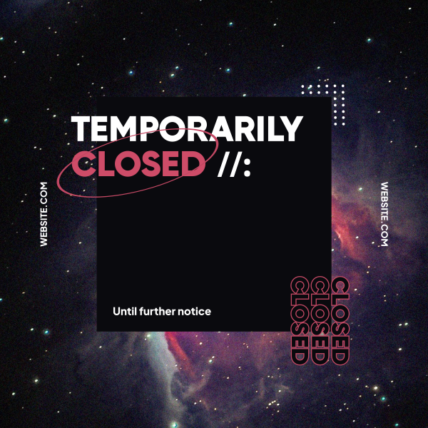 Space Closed Instagram Post Design Image Preview