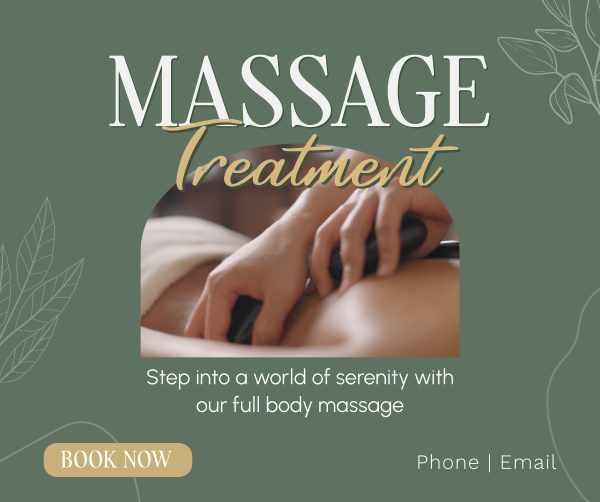 Massage Treatment Wellness Facebook Post Design