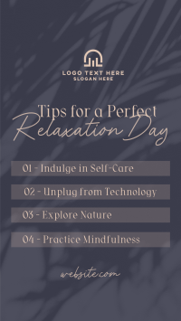 Tips for Relaxation Instagram Story Design