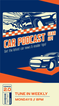 Fast Car Podcast Facebook Story Design