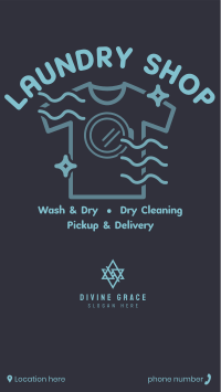 Line Work Laundry Facebook Story Design