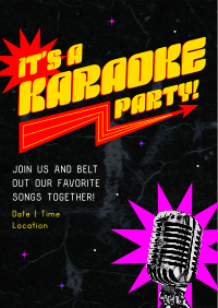 Sparkly Karaoke Party Poster Image Preview