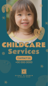 Quirky Faces Childcare Service Facebook Story Design