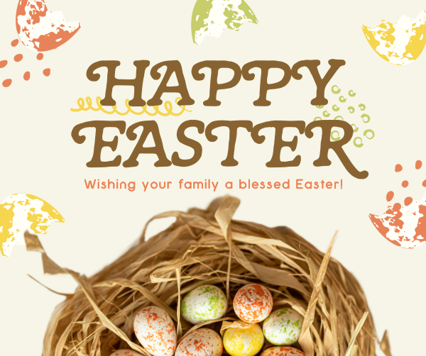 Easter Sunday Greeting Facebook Post Design