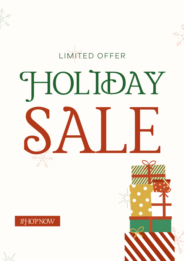 Holiday Gift Sale Flyer Design Image Preview