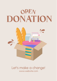 Open Donation Flyer Image Preview