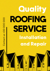Quality Roofing Poster Design