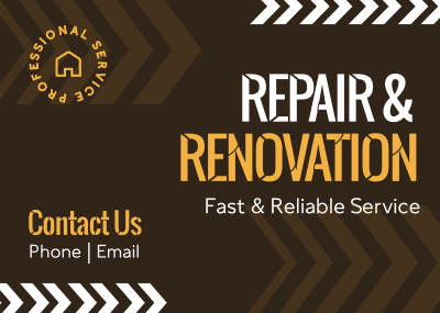 Repair & Renovation Postcard Image Preview