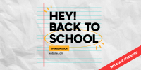 Back To School Notebook Twitter post Image Preview