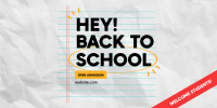 Back To School Notebook Twitter Post Image Preview