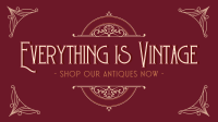 Retro Antique Store Facebook event cover Image Preview