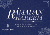 Psychedelic Ramadan Kareem Postcard Image Preview