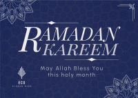 Psychedelic Ramadan Kareem Postcard Image Preview