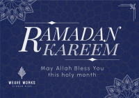 Psychedelic Ramadan Kareem Postcard Image Preview