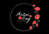Anzac Day Wreath Postcard Image Preview