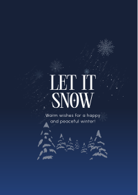 Minimalist Snow Greeting Flyer Image Preview