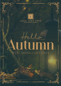 Hello Autumn Greeting Flyer Design