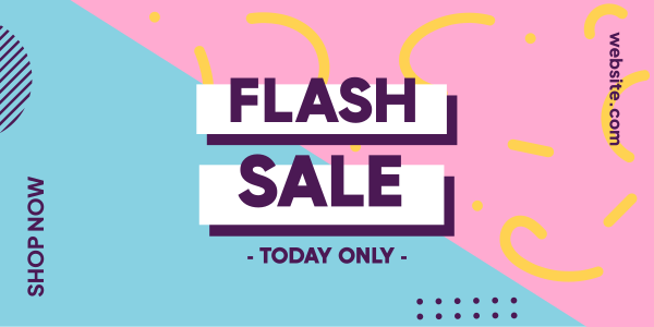 Flash Sale Memphis Twitter Post Design Image Preview