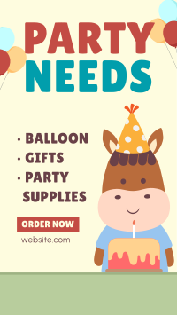 Party Supplies Facebook story Image Preview