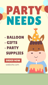 Party Supplies Facebook Story Image Preview