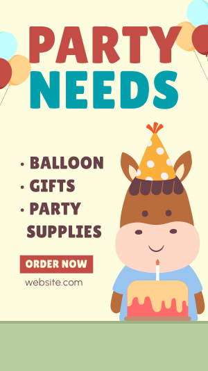 Party Supplies Facebook story Image Preview
