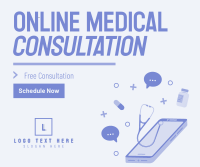 Mobile Online Consultation Facebook Post Design