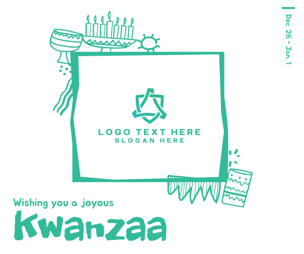 Kwanzaa Doodle Facebook Post Design Image Preview