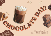 Chocolate Pastry Sale Postcard Image Preview