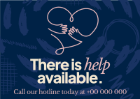 Scribble Suicide Hotline Postcard Image Preview