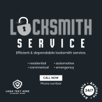 24/7 Locksmith  Instagram Post Preview