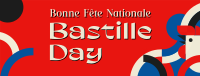 Bastille Day Geometric Facebook Cover Design