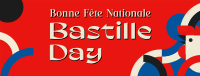 Bastille Day Geometric Facebook cover Image Preview