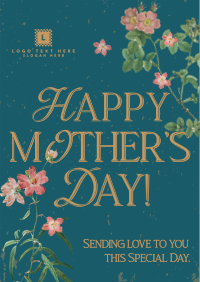 Mother's Day Flower Poster Design