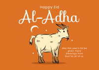 Eid Al Adha Goat Postcard Image Preview