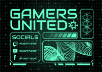 Gamers United Postcard Image Preview