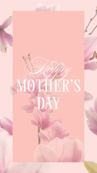 Mother's Day Pink Flowers Facebook Story Design