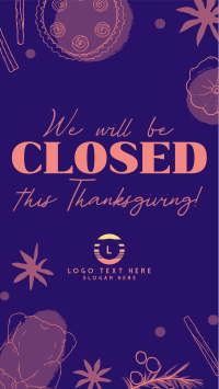 We're Closed this Thanksgiving Facebook Story Design