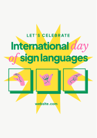 International Day of Sign Languages Flyer Design