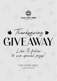 Thanksgiving Day Giveaway Flyer Design