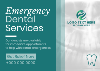 Corporate Emergency Dental Service Postcard Design