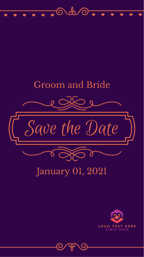 Wedding Save the Date Instagram Story Design Image Preview
