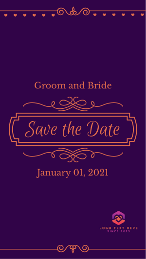 Wedding Save the Date Instagram story Image Preview