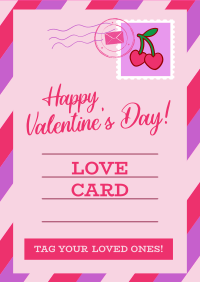 Valentine's Day Postcard Poster Design